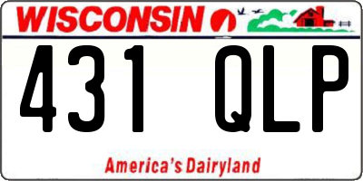 WI license plate 431QLP