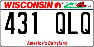 WI license plate 431QLQ