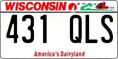 WI license plate 431QLS