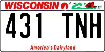 WI license plate 431TNH