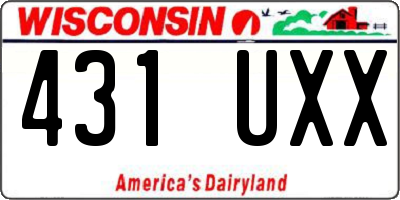 WI license plate 431UXX
