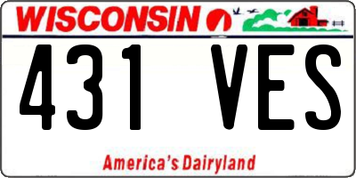WI license plate 431VES
