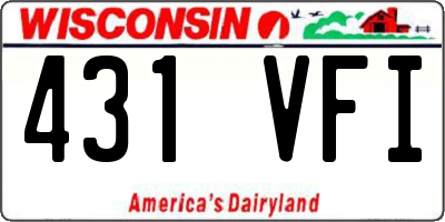 WI license plate 431VFI