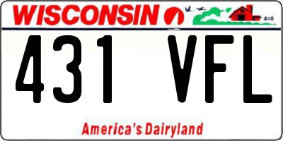 WI license plate 431VFL