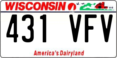 WI license plate 431VFV