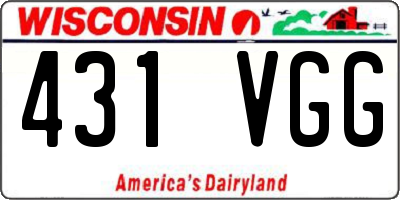WI license plate 431VGG