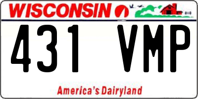 WI license plate 431VMP