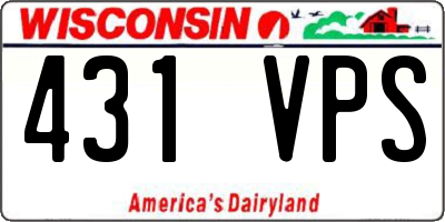 WI license plate 431VPS