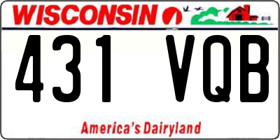 WI license plate 431VQB