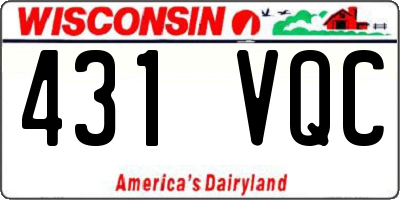 WI license plate 431VQC