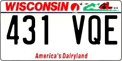 WI license plate 431VQE