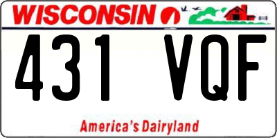 WI license plate 431VQF