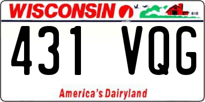 WI license plate 431VQG
