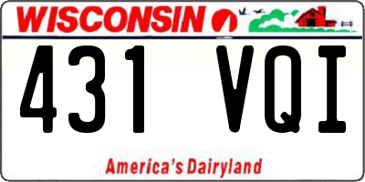 WI license plate 431VQI