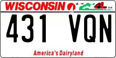 WI license plate 431VQN