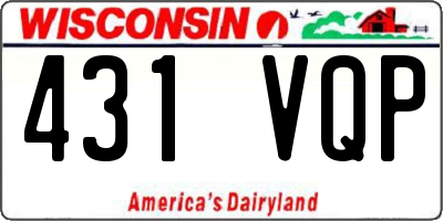 WI license plate 431VQP