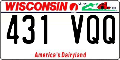 WI license plate 431VQQ