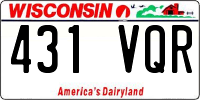 WI license plate 431VQR