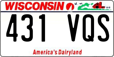 WI license plate 431VQS
