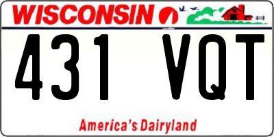 WI license plate 431VQT