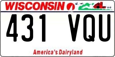 WI license plate 431VQU