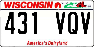 WI license plate 431VQV