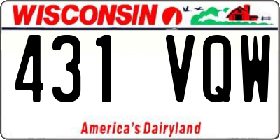 WI license plate 431VQW