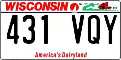WI license plate 431VQY