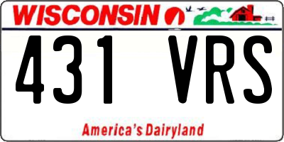 WI license plate 431VRS