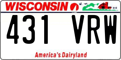 WI license plate 431VRW