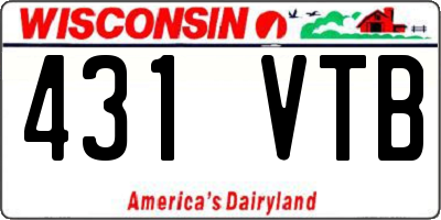 WI license plate 431VTB