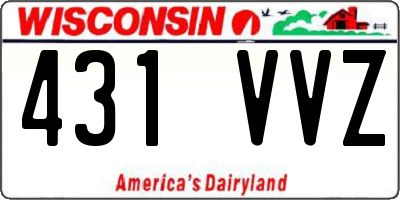 WI license plate 431VVZ
