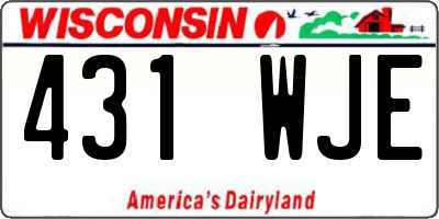 WI license plate 431WJE