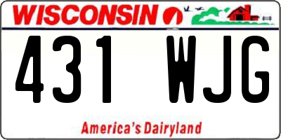 WI license plate 431WJG