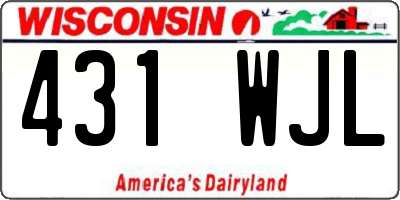 WI license plate 431WJL