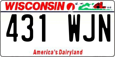 WI license plate 431WJN