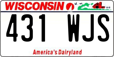 WI license plate 431WJS