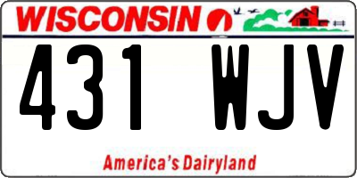 WI license plate 431WJV