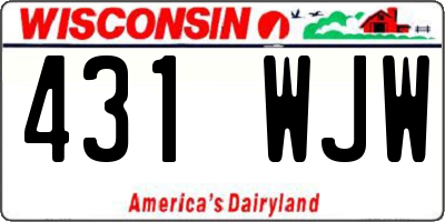 WI license plate 431WJW