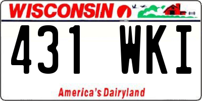 WI license plate 431WKI