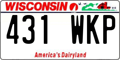 WI license plate 431WKP