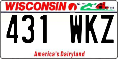 WI license plate 431WKZ