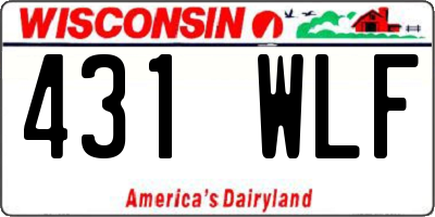 WI license plate 431WLF