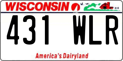 WI license plate 431WLR