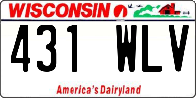 WI license plate 431WLV