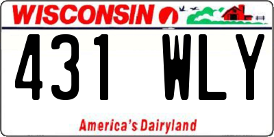 WI license plate 431WLY