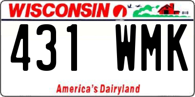 WI license plate 431WMK