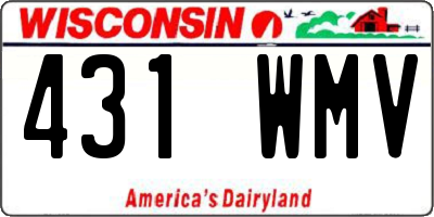 WI license plate 431WMV