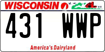 WI license plate 431WWP