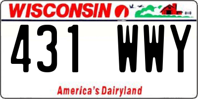 WI license plate 431WWY